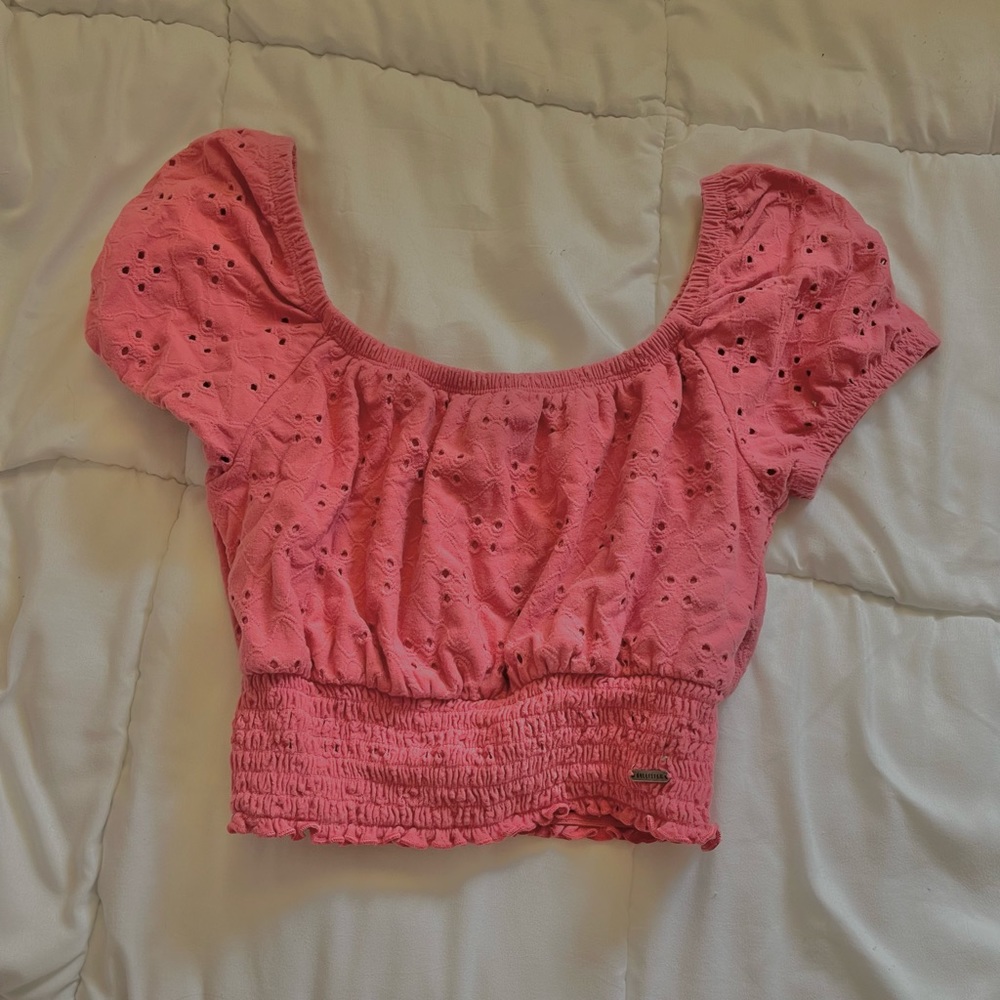 Pink Hollister Crop Top